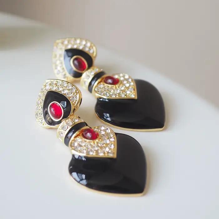 Boucles d'oreilles luxueuses plaquées or 18 carats