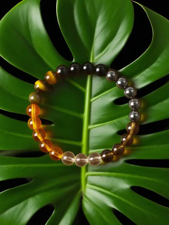 Bracelet en perles de Citrine en pierre naturelle