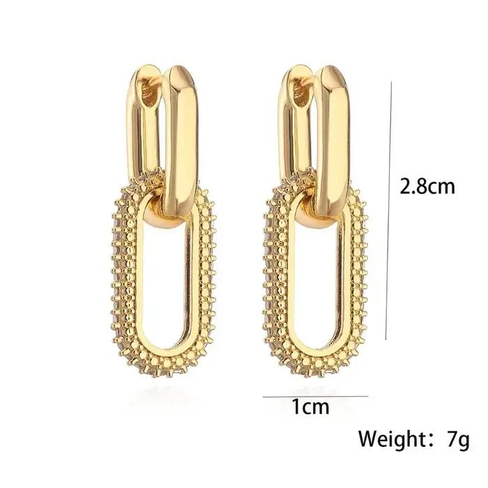 Boucles d'oreilles rondes en forme de géométrie de cristal pour femmes