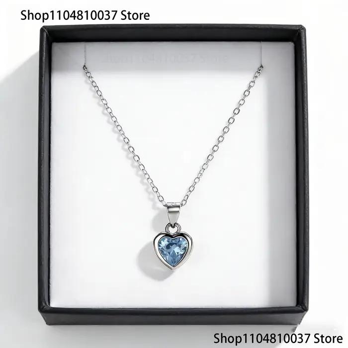 Collier en argent sterling 925 pour femme, avec zircon en forme de cœur, style rétro, simple et luxueux, accessoire de chaîne