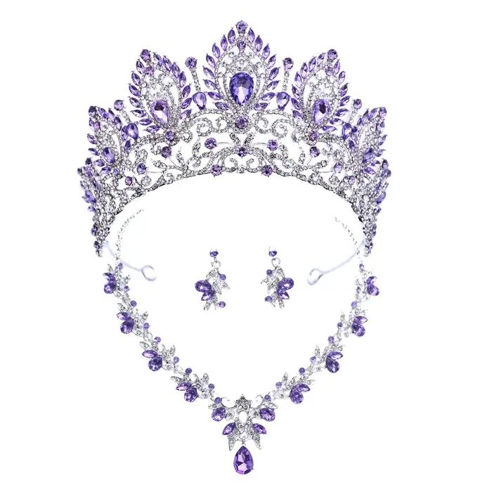 Ensemble de bijoux de mariée rose opale