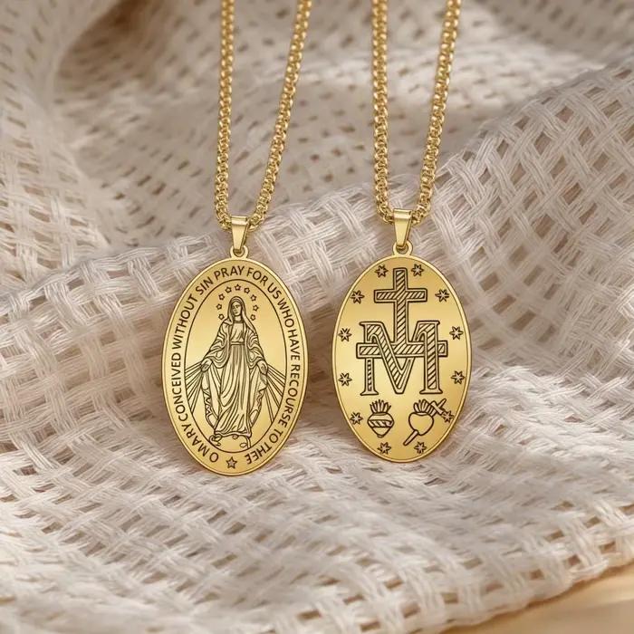 Collier Vierge Marie fait main