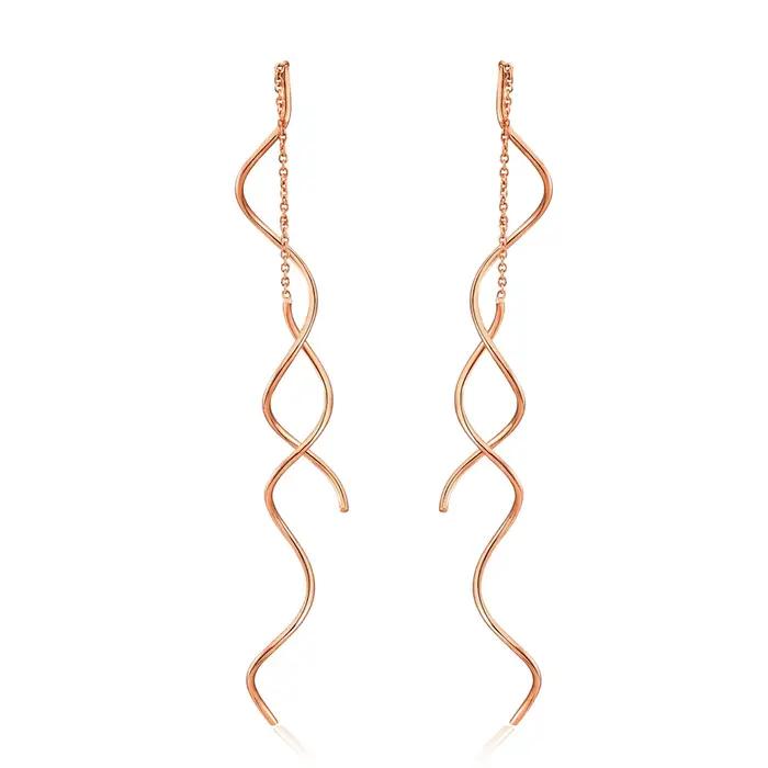 Boucles d'oreilles longues à pampilles pour femmes, bijoux de fête, Double mode, barre en métal, cou