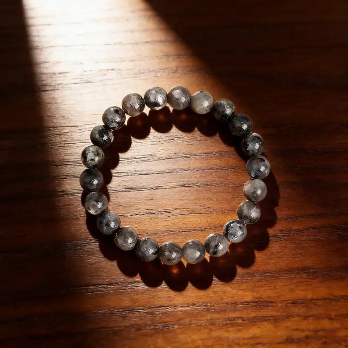 Bracelet en perles de labradorite naturelles avec charme Reiki pour femmes équilibre protection bijoux en cristal occassions spéciales