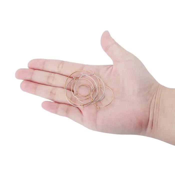 Boucles d'oreilles créoles en acier inoxydable doré fermoirs et crochets pour femmes occasions spéciales bijouterie haute qualité