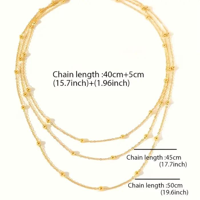 Collier bohème élégant en acier inoxydable avec perles rondes pour femmes occasions spéciales soirée chic style bureau carrière tendance
