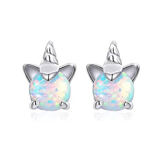 Boucles d'oreilles chat de dessin animé pour enfants filles
