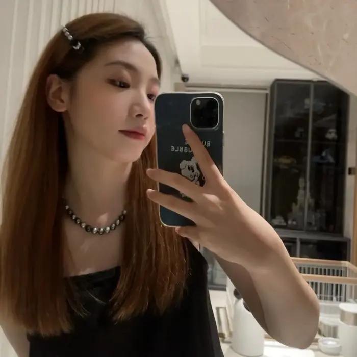Collier de perles noires de Tahiti pour femme