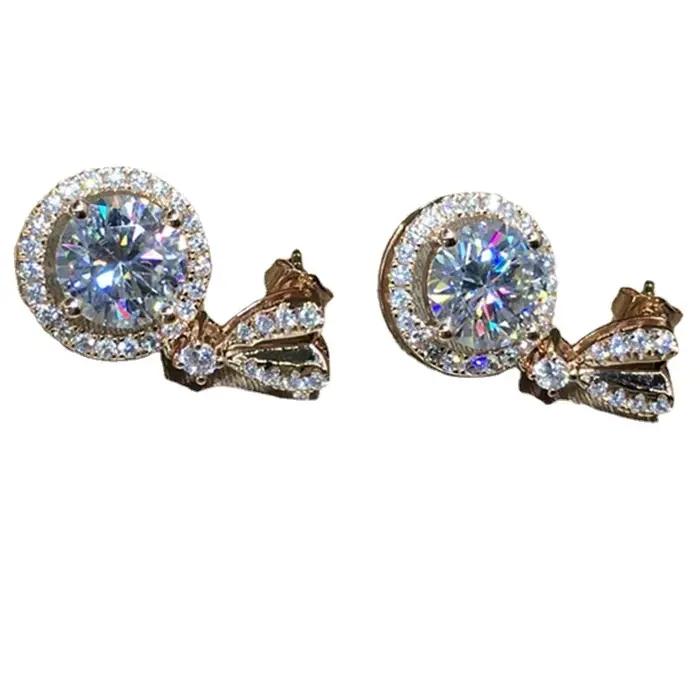 Boucles d'oreilles en or rose 14K bohèmes pour femmes occasions spéciales anniversaires mariages fêtes de Noël et d'Halloween