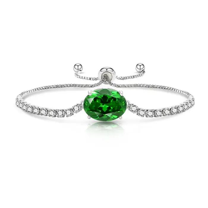 Un bracelet luxueux en argent sterling 925 avec pierres précieuses colorées