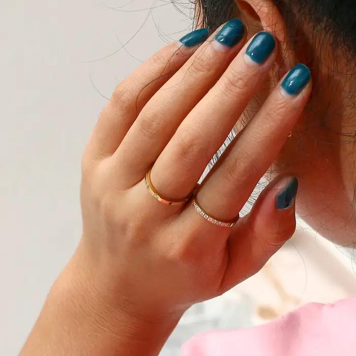 E.B.belle – bagues classiques de luxe en Zircon plaqué or 18 carats pour femmes