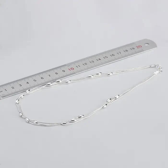 Collier de perles en argent sterling 925 pour femmes, accessoires de luxe, à la mode, pour fête de m