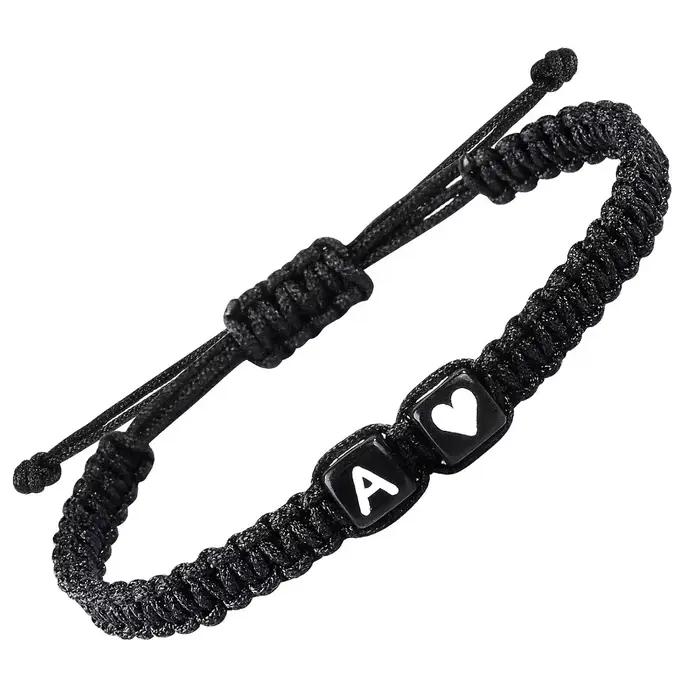 Bracelets de couple assortis, lettre initiale, pour hommes et femmes, cadeau d'anniversaire de noël,