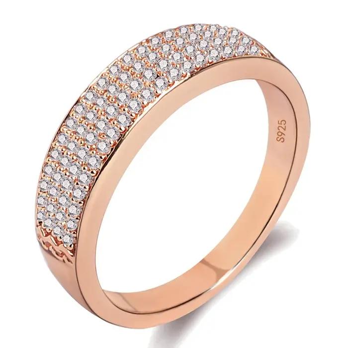 Bague de mariage géométrique en or Rose pour femmes