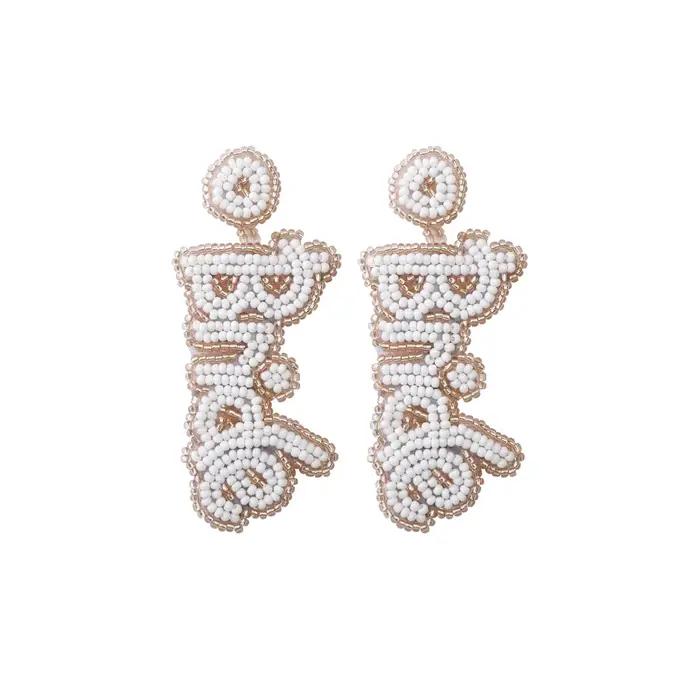 Mariée à être Boucle D'oreille Bachelorette poule Parti voyage Douche Nuptiale boho plage rustique mariage fiançailles Décoration Cadeau