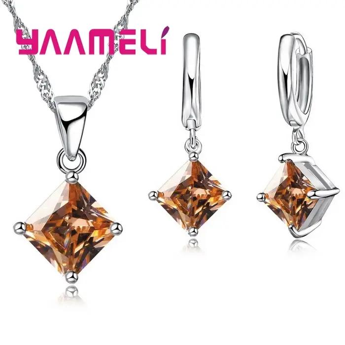 Ensembles de bijoux en argent regardé 925 pour femmes