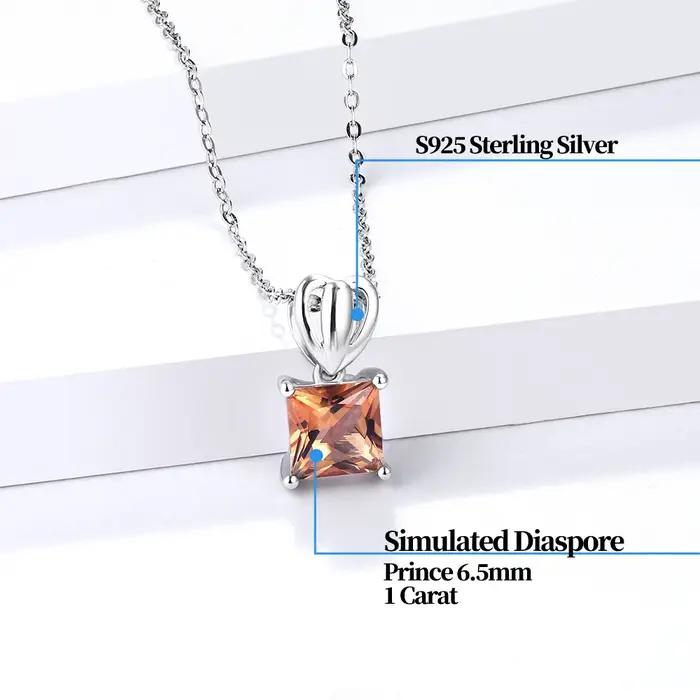 CHARMING 2025 Moissanite colliers pendentif créé saphir améthyste S925 argent pour les femmes avec certifié bijoux de mode cadeaux