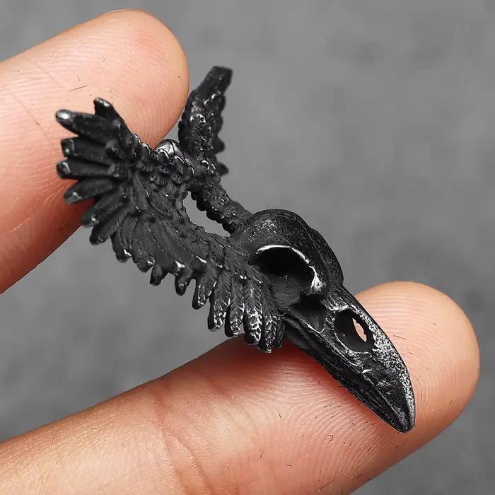 Colliers rétro Viking corbeau pour hommes et femmes, pendentif corbeau en acier inoxydable, chaîne Punk, bijoux à la mode, accessoires, cadeaux, vente en gros