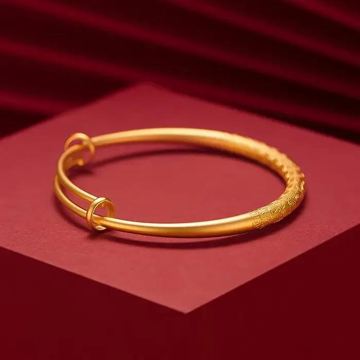 Bracelet boutique en or pur 18 carats pour femme
