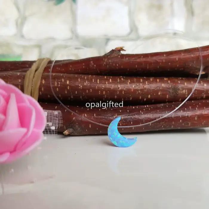 Collier en opale lune avec extension en argent 925 pour femmes et filles occasions spéciales elegance classique