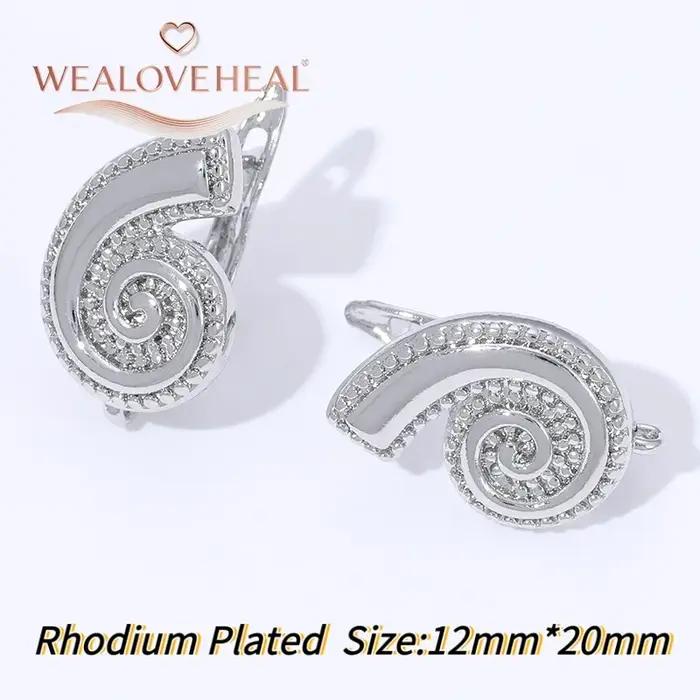 Résultats de boucles d'oreilles faits à la main, accessoires de mode plaqué or 18 carats en forme d'escargot, fil d'oreille à levier, fermoirs à crochet de haute qualité