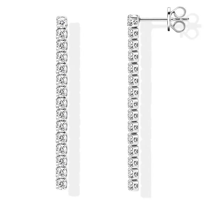 IOGOU 2.5mm 1.80cttw Moissanite boucles d'oreilles tendance 2024 Original et pur 925 en argent Sterling longues