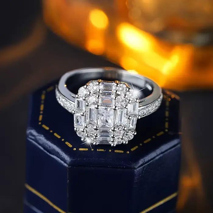 Bague de fiançailles Simple en zircone pour femmes, bijoux de mariage minimalistes en argent 925, cadeau de promesse pour elle
