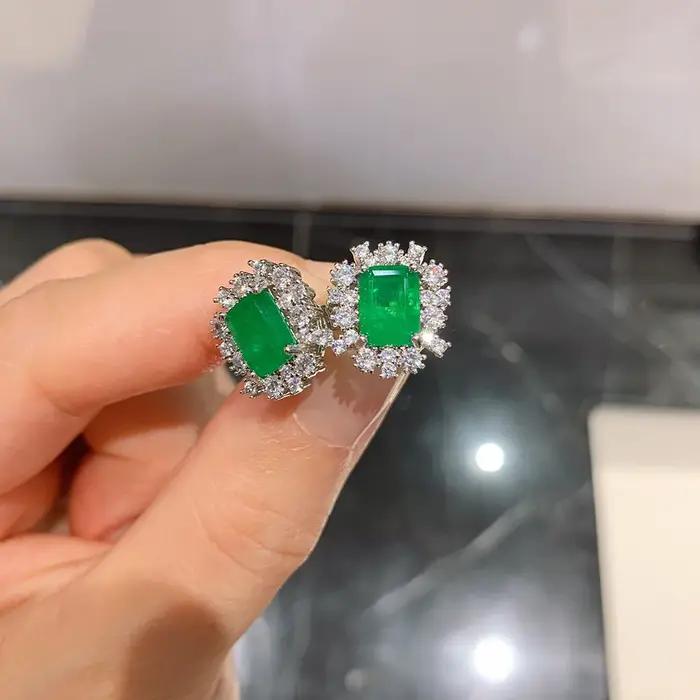 Ensemble de bijoux émeraude pour femmes collier et boucles d'oreilles de mariage et occasions spéciales