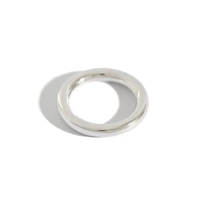 F.I.N.S minimaliste 990 en argent Sterling anneaux lisses bagues de fiançailles classiques pour les