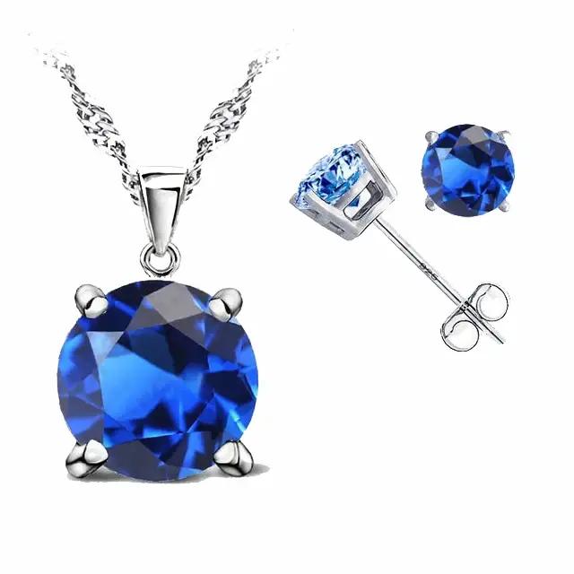 Ensemble de bijoux classiques en argent Sterling 925