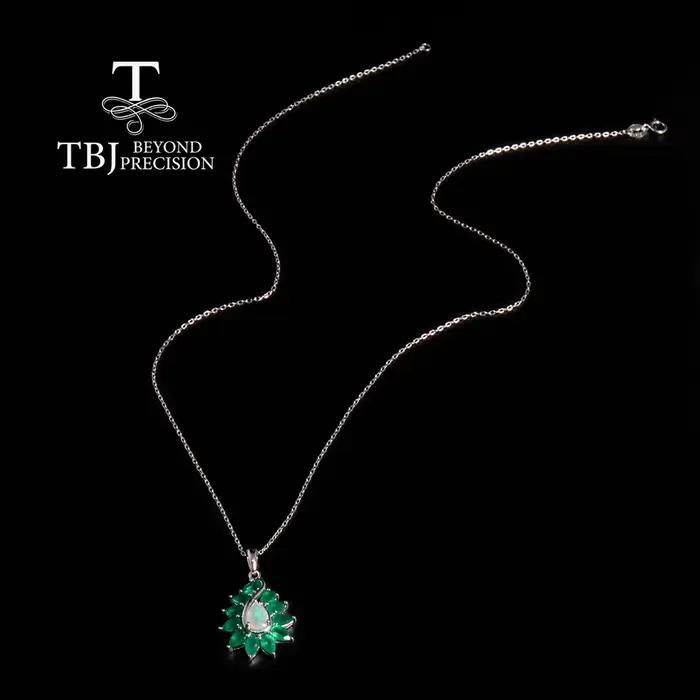 Collier pendentif en agate verte naturelle de luxe 2026 avec opale