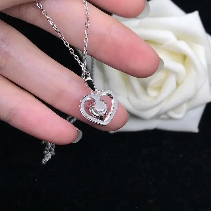 Collier coeur d'amour en or 14 carats pour femme