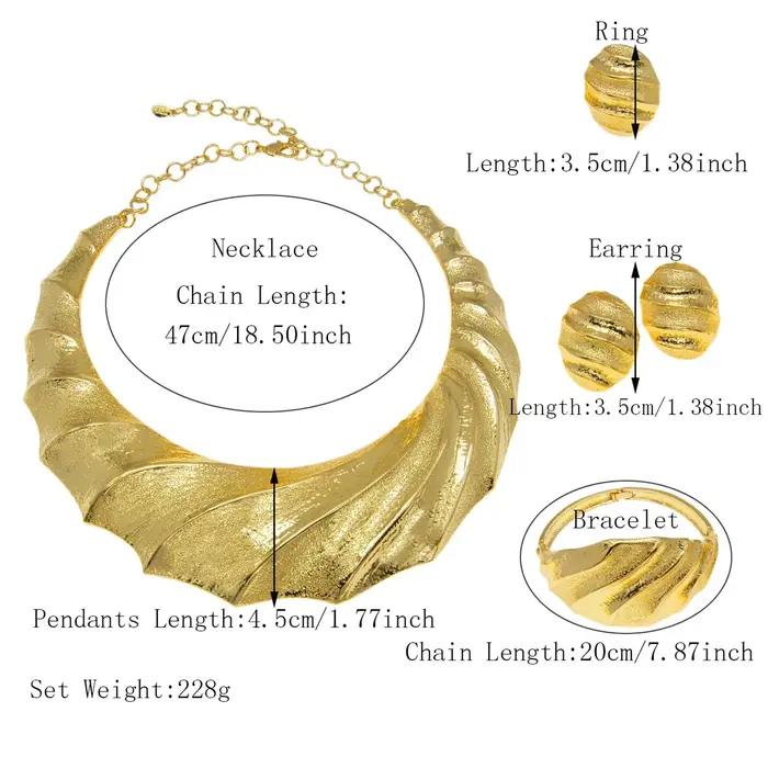 Ensembles de bijoux plaqués or de Dubaï pour femmes