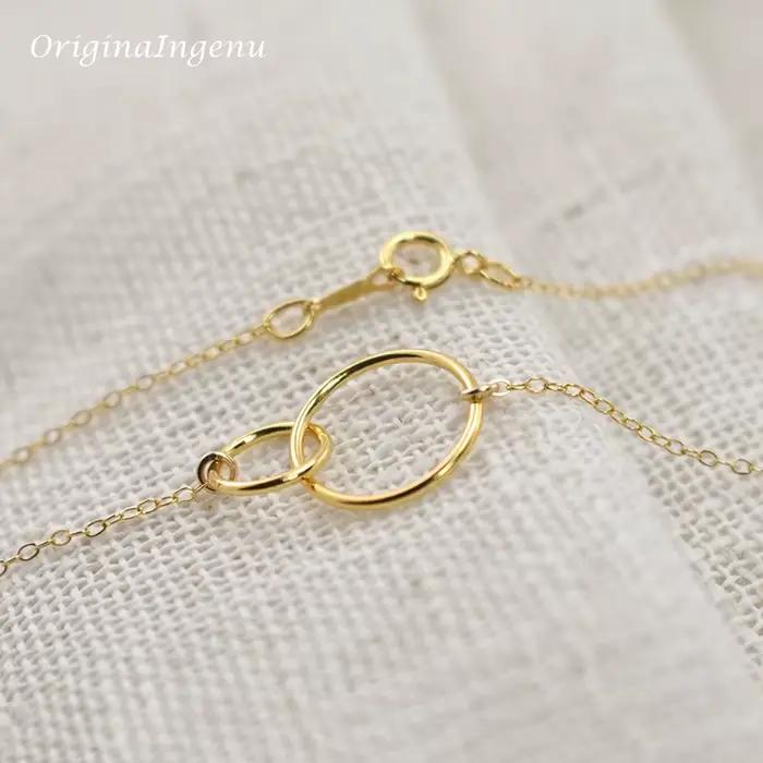 Collier personnalisé en or 14K pour femmes