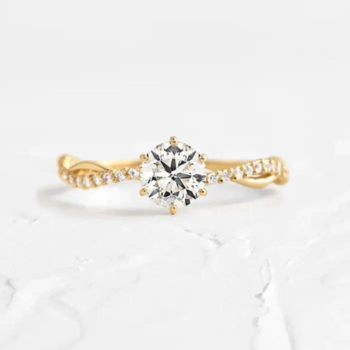 Bague en argent sterling 925 sertie de moissonite pour femmes occasions spéciales alliances de mariage partys soirées romantiques