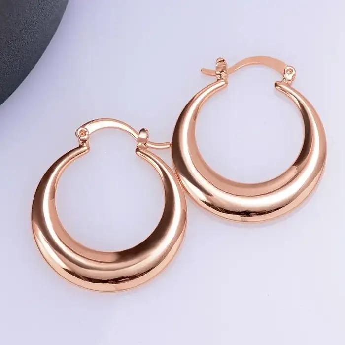 Boucles d'oreilles rondes en argent Sterling 925 plaquées or 18 carats pour femmes occasions spéciales élégantes et certifiées