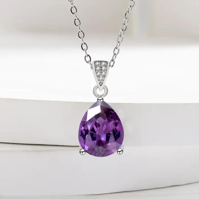 Ensemble de bijoux en argent 925 pour femmes, bague, boucles d'oreilles, collier, accessoires de fiançailles et de mariage