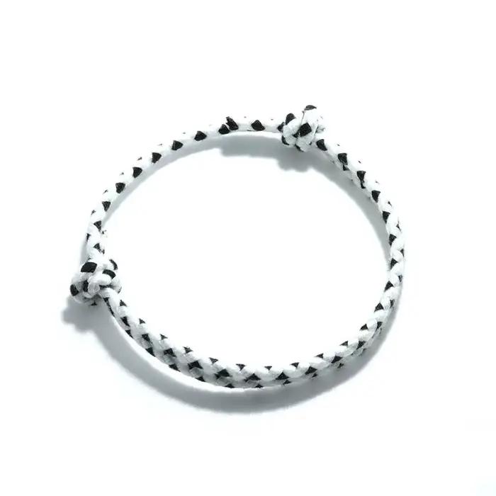 Bohème 100% coton corde Bracelet hommes femmes bohême fait à la main Macram Braslet réglable LGBT Brazalete plage accessoires cadeau