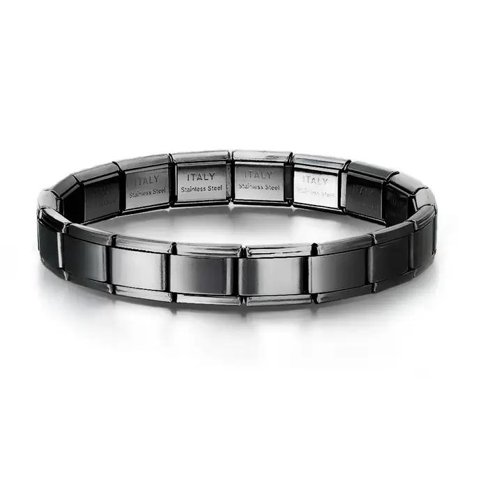 Bracelet en acier inoxydable italien avec breloques multiples pour femmes, cadeau chic pour occasions spéciales