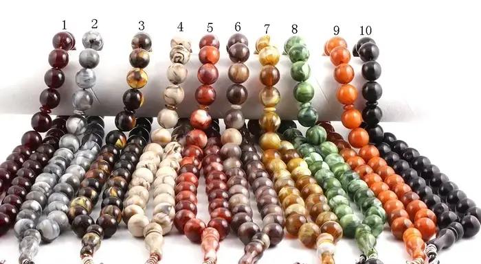 Bracelet de Yoga en Pierre Semi Précieuse Chapelet Rond Boho Religieux Isla Musulman Occasions Spéciales Pratique Méditation