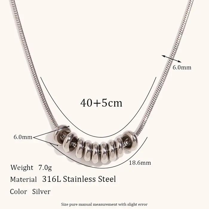 La.Muses – joli collier avec pendentif en forme de haricots, couleur or et argent, bijoux en acier i