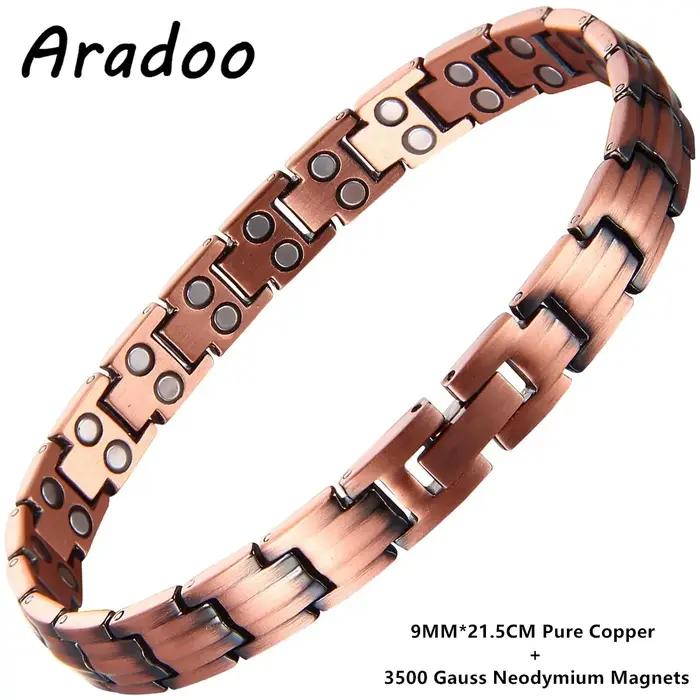 ARADOO Premium pur cuivre Bracelets pour femme amour coeur conception bracelet magnétique bijoux cadeaux