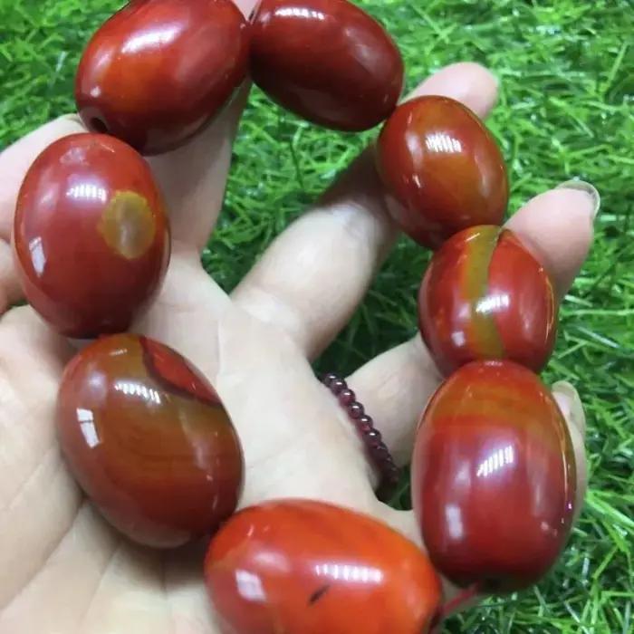 Bracelet en Agate de soie rouge des états-forts