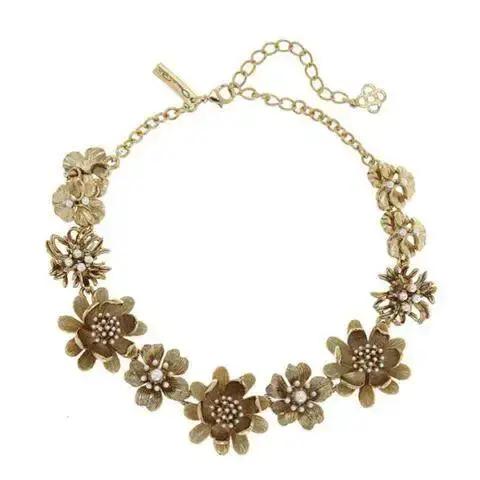 Nouveau Collier Femme en Émail à Motif Floral