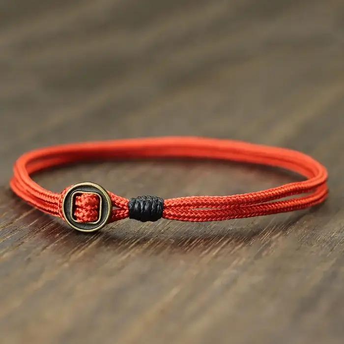 Bracelet en corde bicouche nautique homme, rétro, géométrique, corde, alliage de zinc, facile à détacher, pour hommes, occasions spéciales, plage, surf