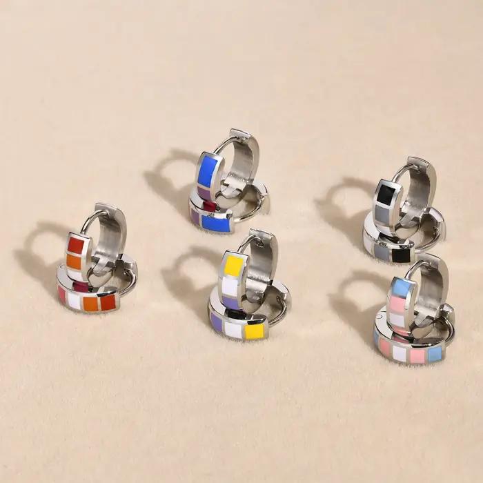 Petites boucles d'oreilles créoles unisexes pour hommes et femmes
