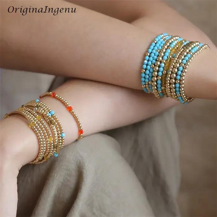 Bracelet élastique rempli d'or