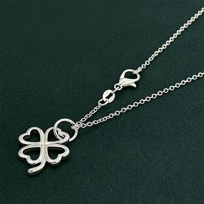 Collier trèfle élégant en argent Sterling 925 pour femmes