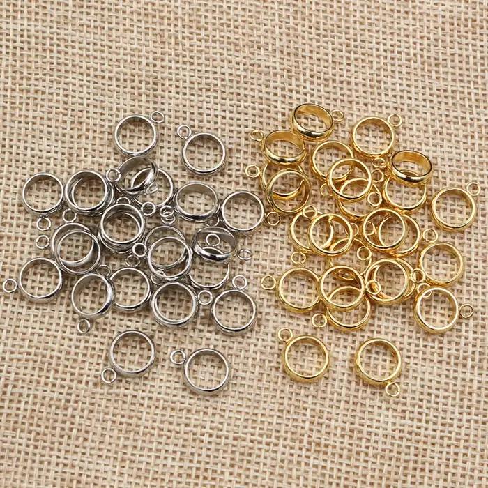 20pcs Acier Inoxydable Or Couleur Boucle Cerceaux Anneaux Cercle Connecteur Bricolage Bijoux Conclusions Accessoires pour Bracelet Neckalce