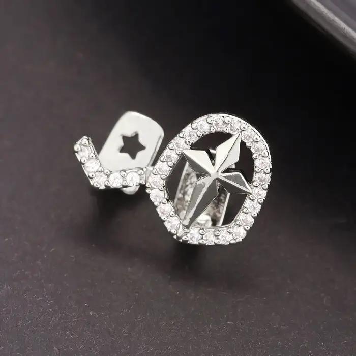 RACHELZ Y2K Punk Vintage Zircon creux croix dents Grillz Hip Hop CZ pierre dent casquettes pour femmes hommes Couple bijoux cadeau